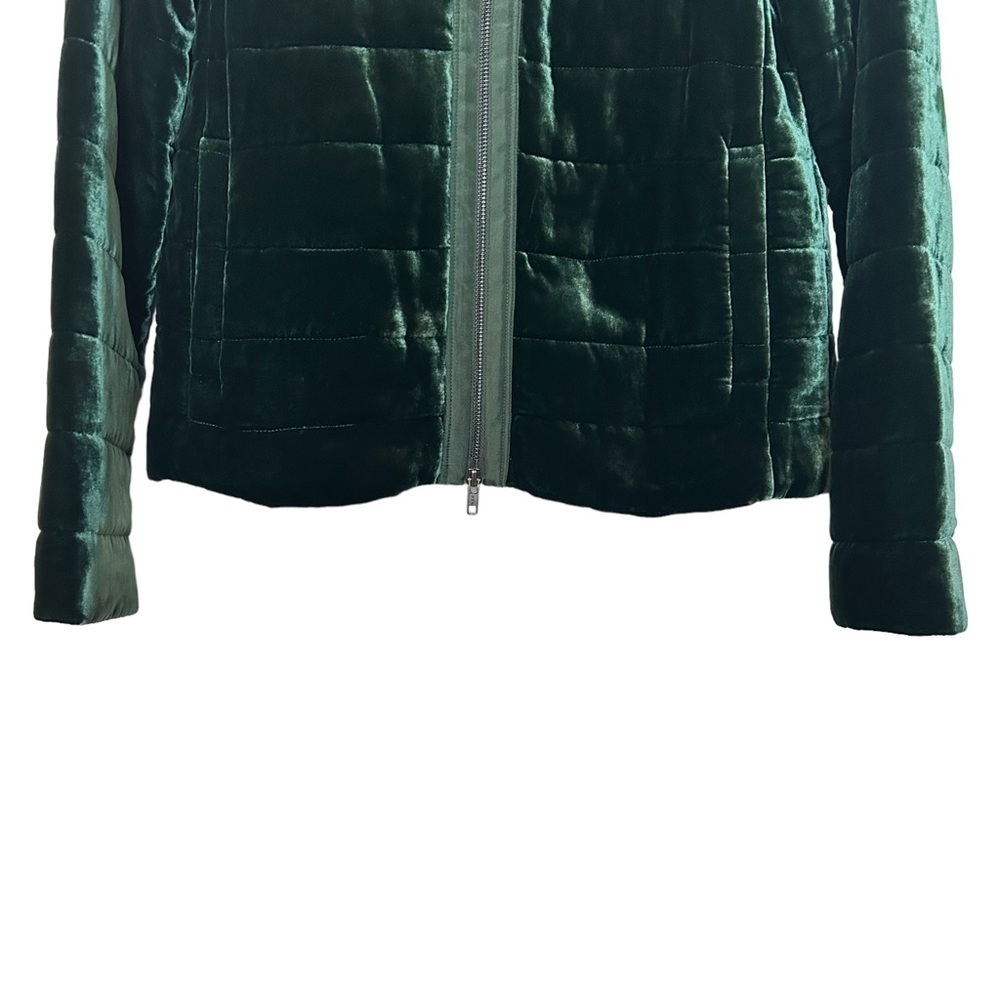 Eileen Fisher Emerald Green Fully Lined Quilted Zip Front Jacket Sz.S/P - Picture 4 of 16